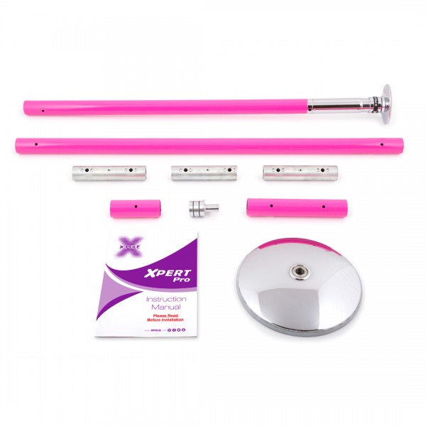X-Pole Pro Xpert (PX) Set pink pulverbeschichtet mit X-Lock